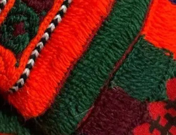 دوخت شیرگ و زرد کار سبزو|لباس|چابهار, |دیوار