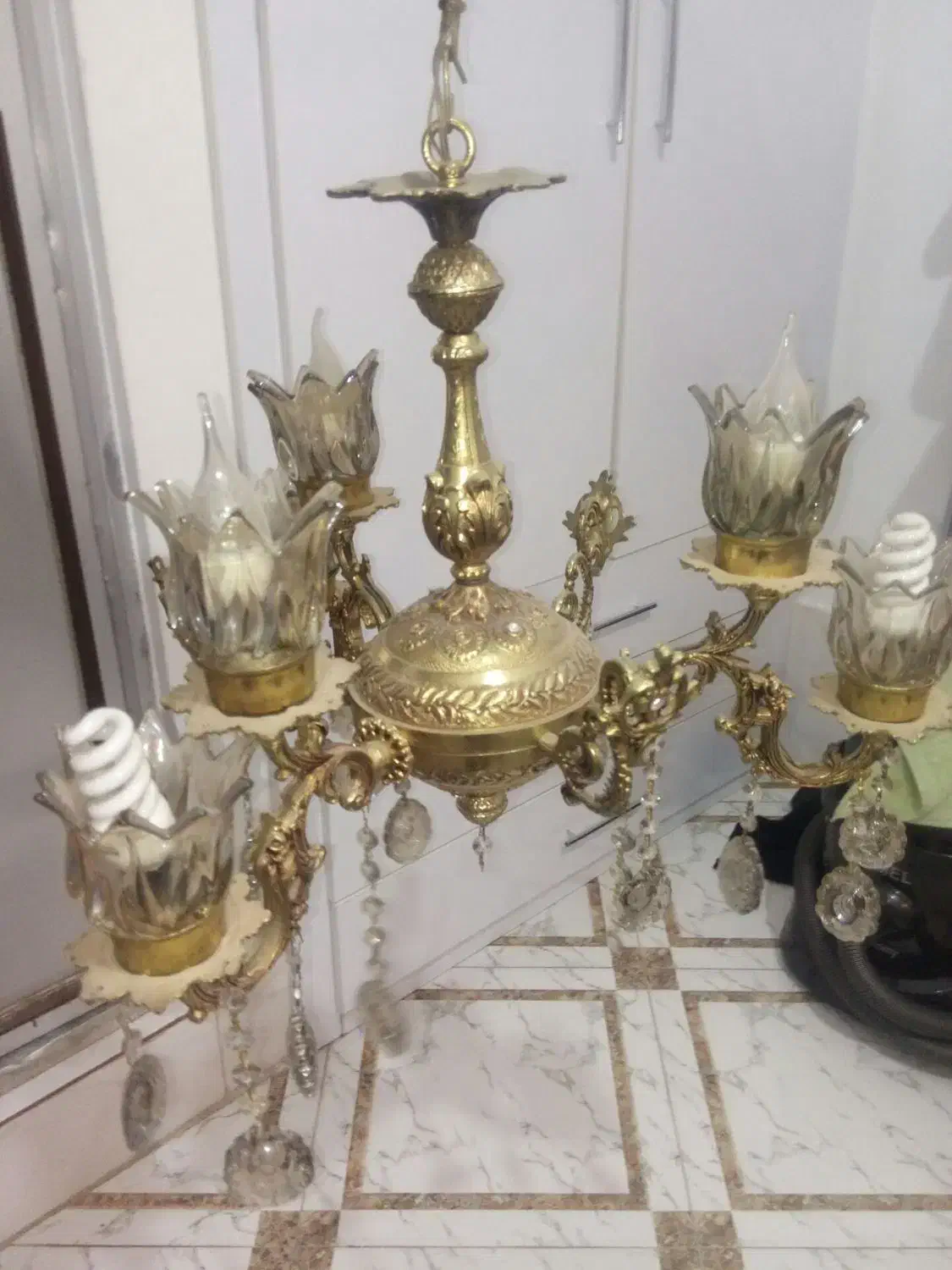 لوستر شش سه شاخه دوبل شش شعله|لوستر و چراغ آویز|مشهد, شهرک مهر آباد|دیوار