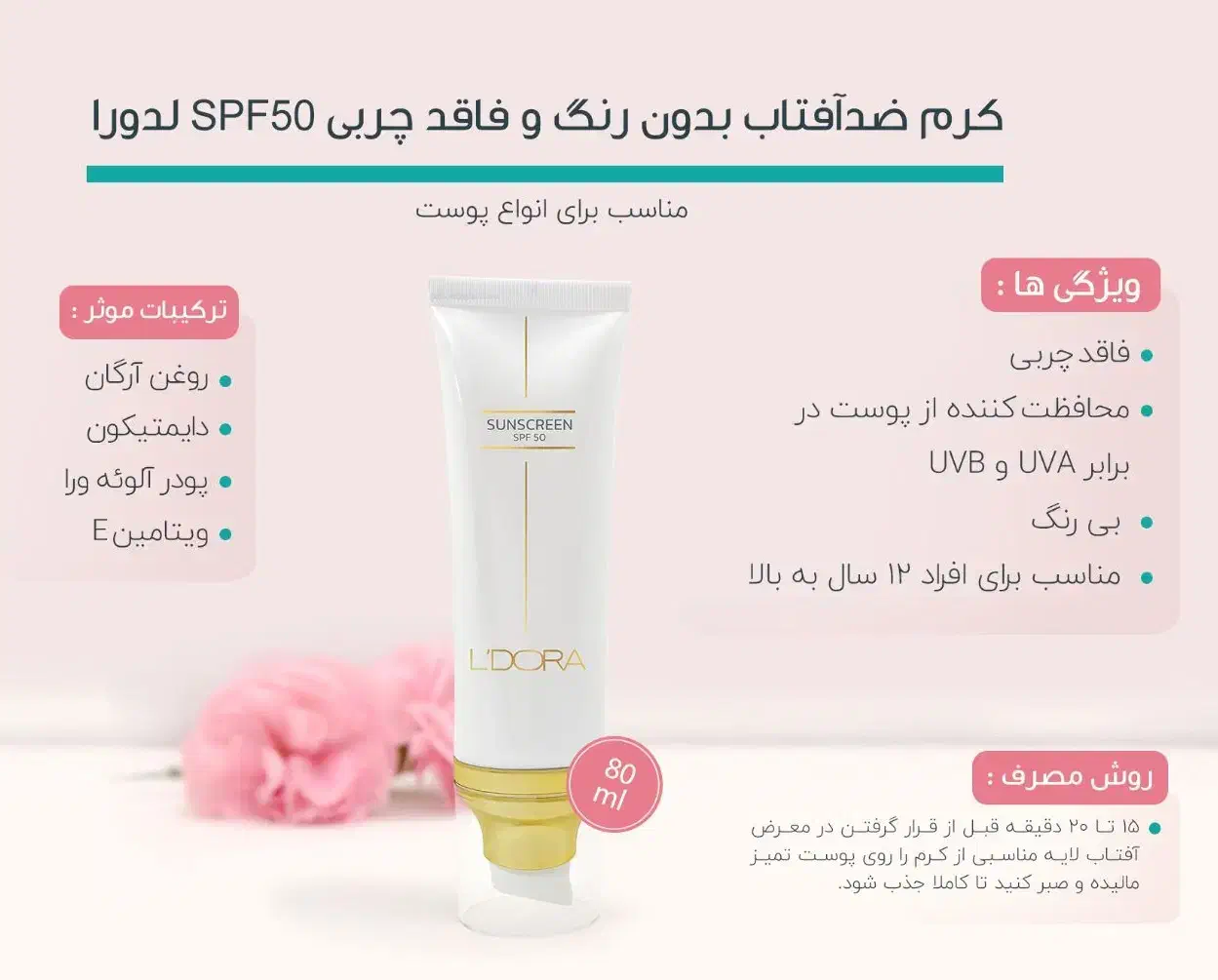 ضدآفتاب بی رنگ|آرایشی، بهداشتی، درمانی|رشت, گلباغ نماز|دیوار