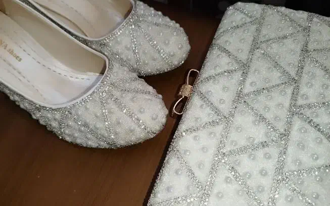 کیف و کفش مرواریدی سایز ۳۹ـ۴۰|کیف، کفش، کمربند|رشت, پارک شهر|دیوار