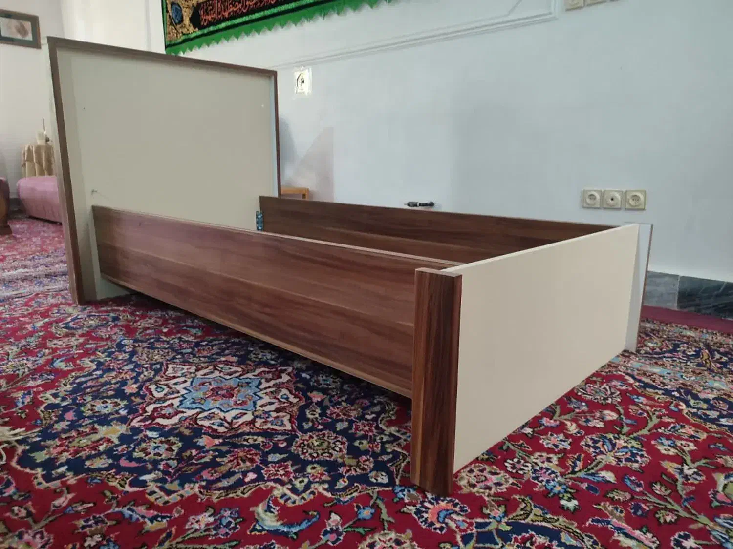 تخت نوجوان ام دی اف نو|تخت و سرویس خواب|خرم‌آباد, |دیوار