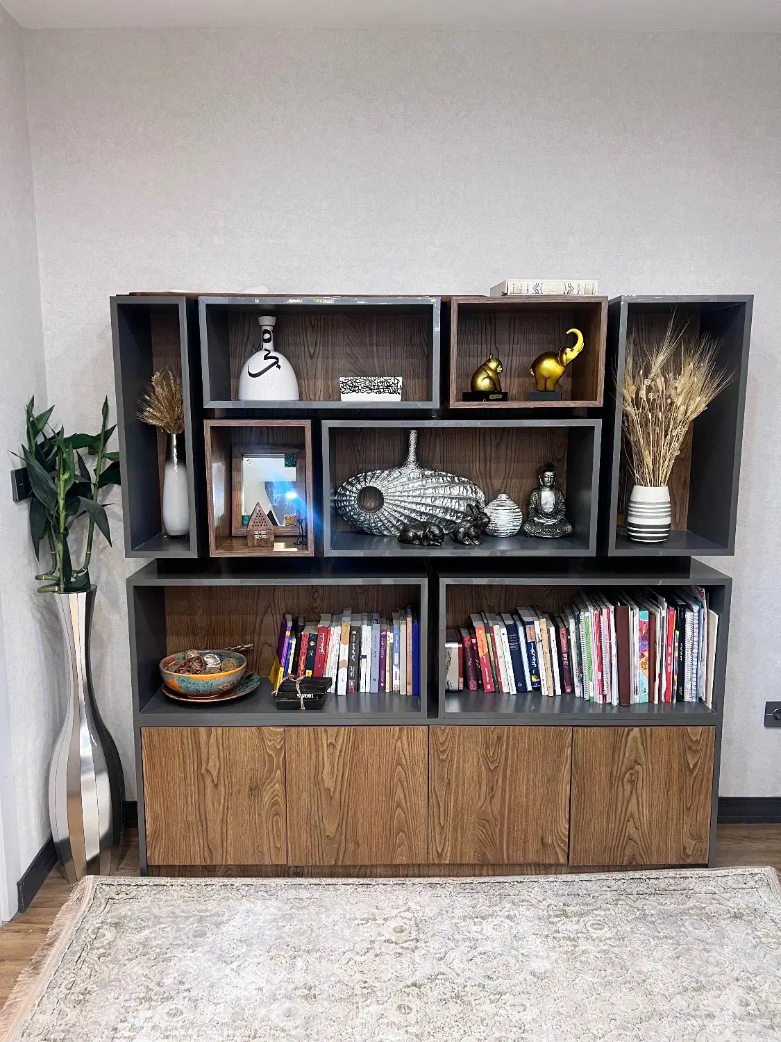 کمد و کتابخانه|کتابخانه، شلف، قفسه‌های دیواری|بندرعباس, |دیوار