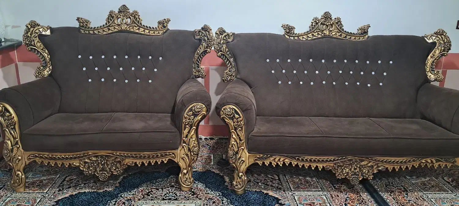 مبل ۷نفره همرا جلو مبلی|مبلمان خانگی و میز عسلی|شادگان, |دیوار