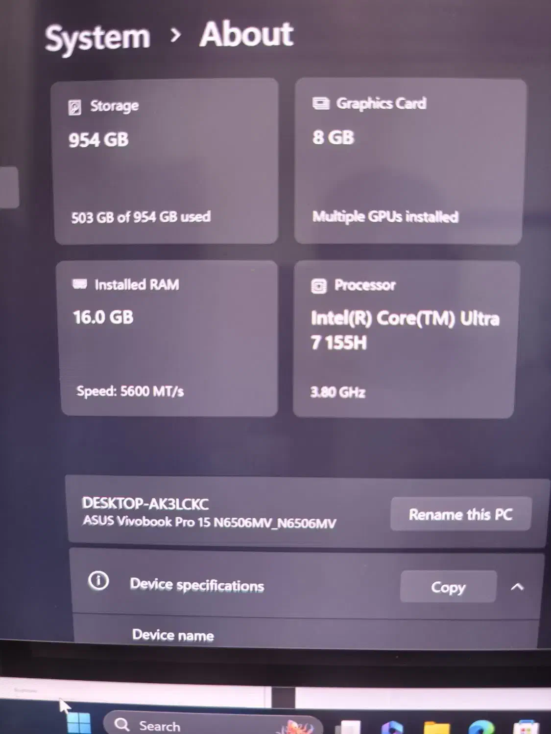 لپ تاپ asus n6506mv|رایانه همراه|رشت, استادسرا|دیوار