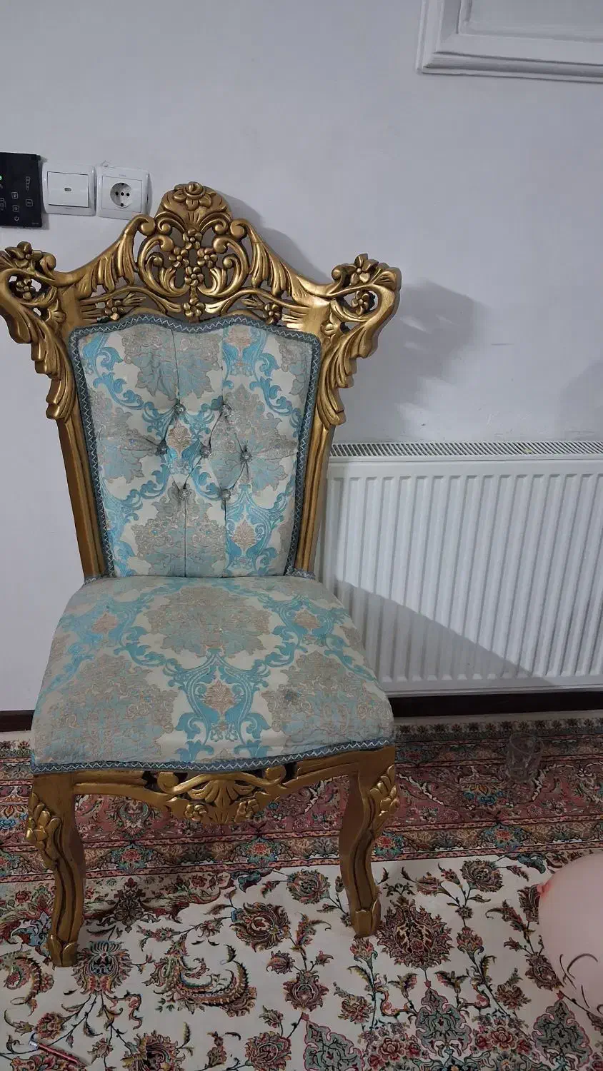 مبلمان سلطنتی 9نفره همراه برجلو مبلی|مبلمان خانگی و میز عسلی|دامغان, |دیوار