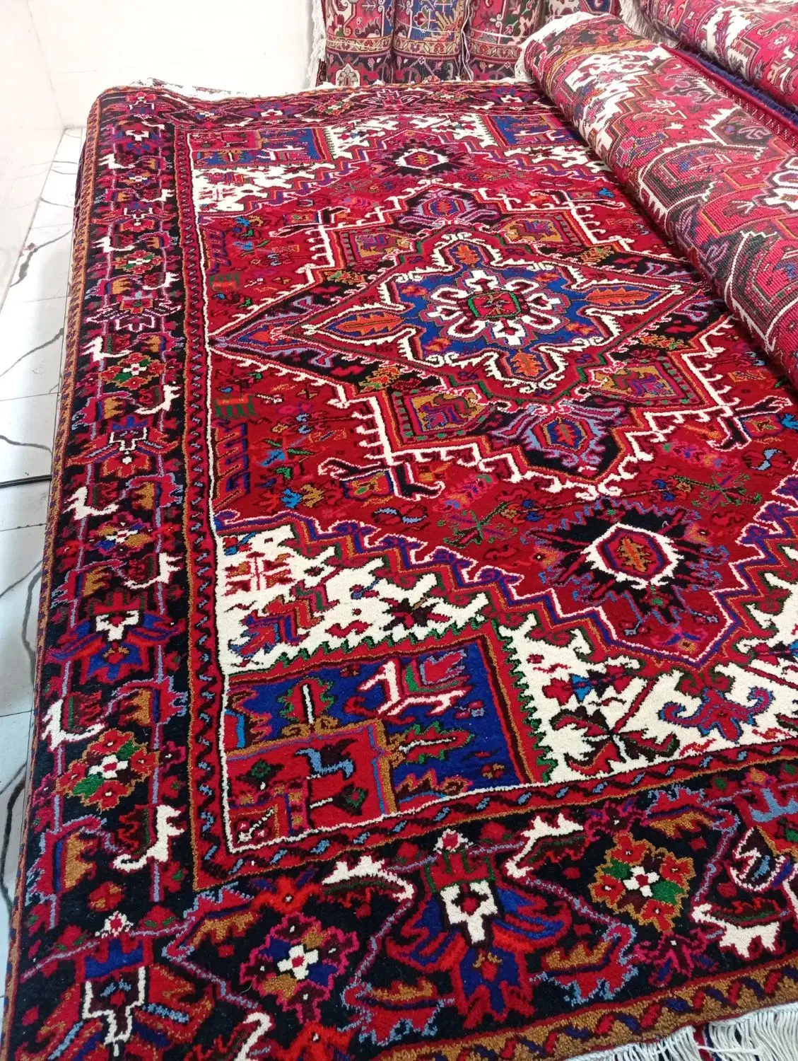 یک جفت فرش 6متری بارماخ توخوش|فرش|تبریز, |دیوار