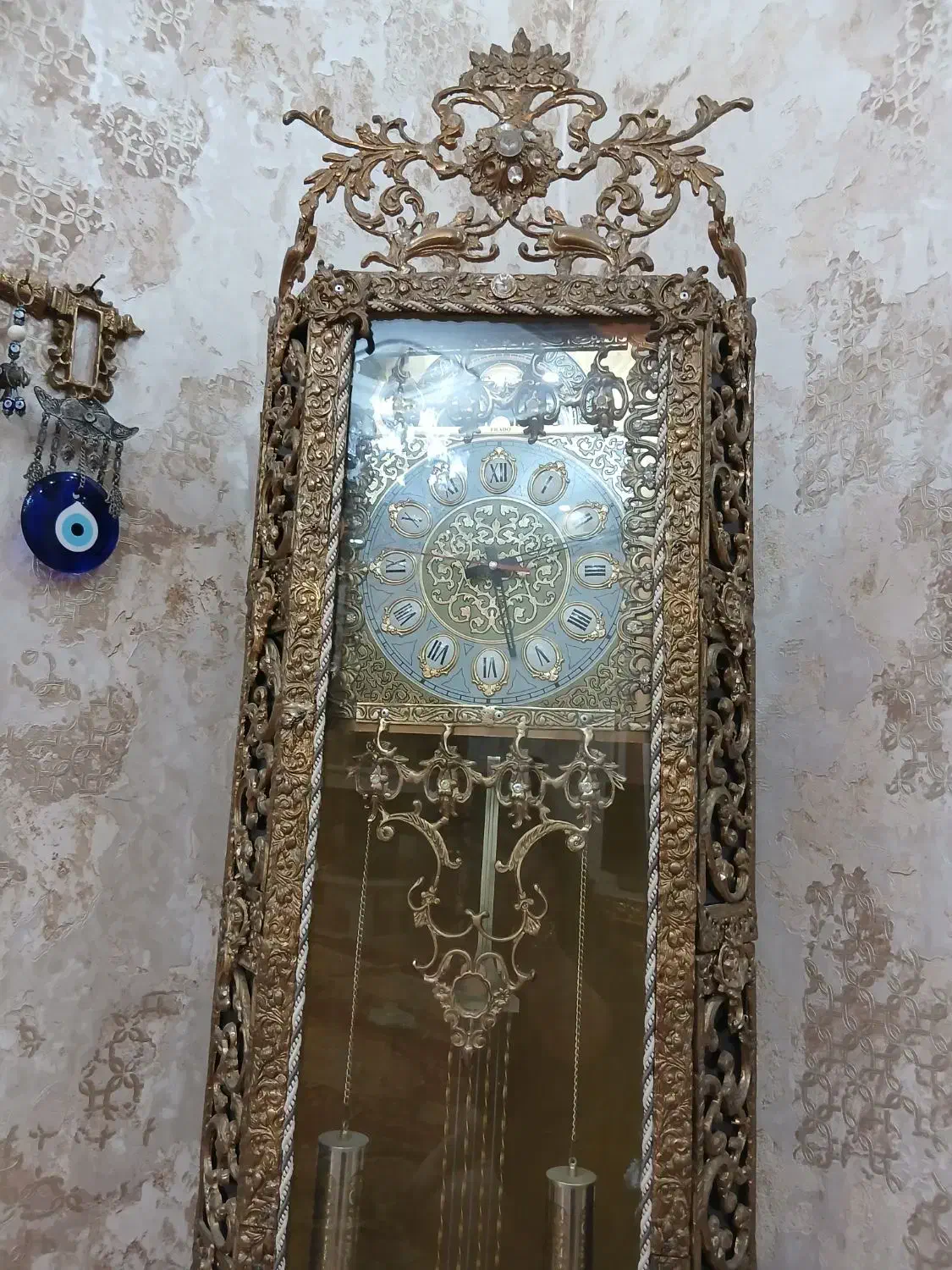 ساعت تمام برنزی بسیار سنگین و فاخر|صنایع دستی و سایر لوازم تزئینی|دیواندره, |دیوار