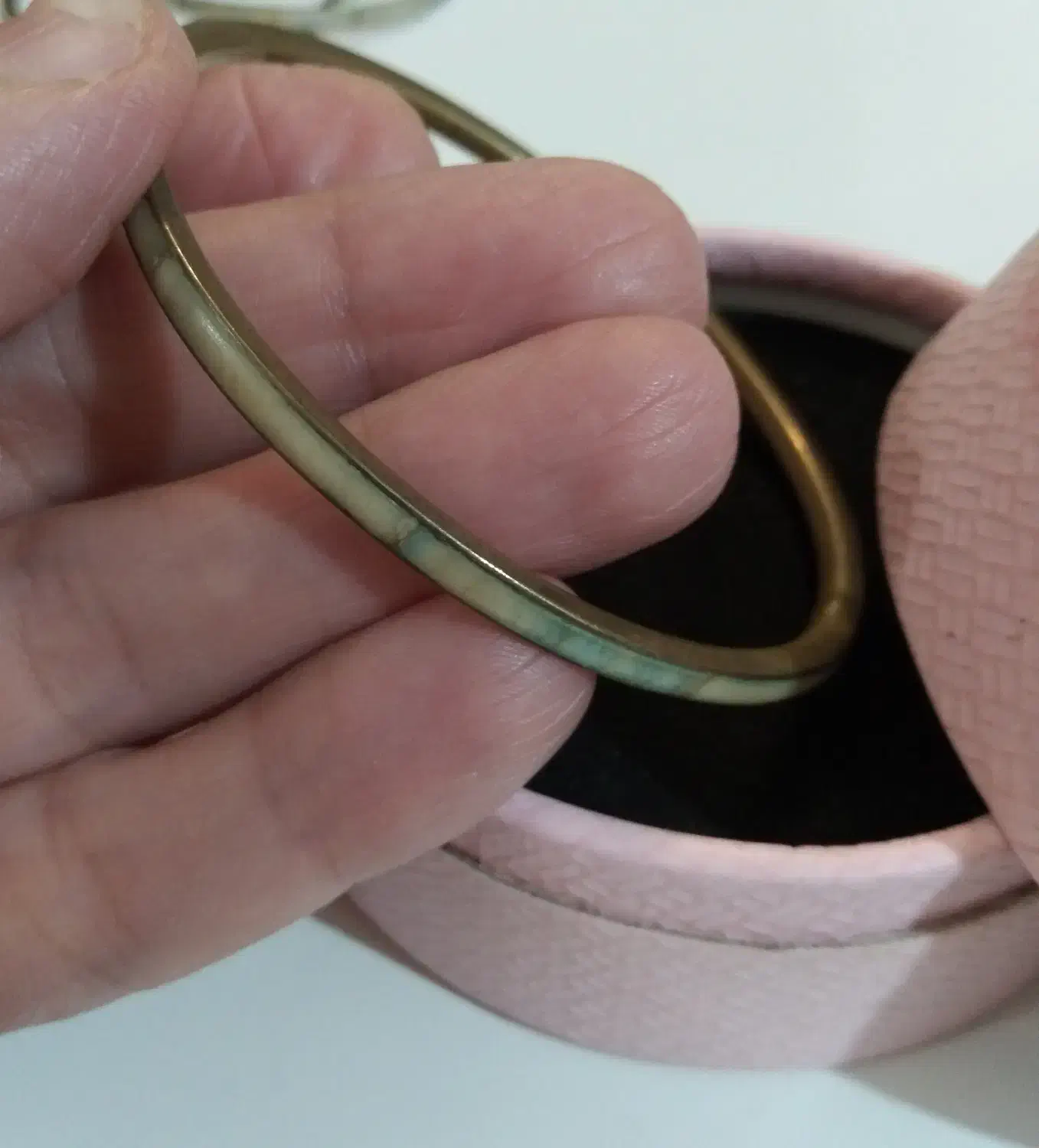 النگوی برنجی صدفی اصل هندی دستساز|زیورآلات و اکسسوری|بابل, |دیوار