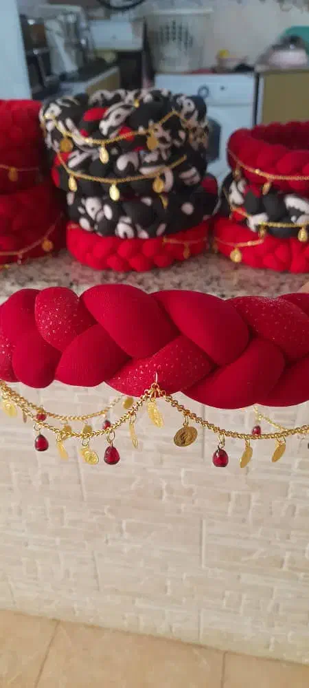 سربند یلدایی با دانهای انار|لباس|کرمانشاه, |دیوار