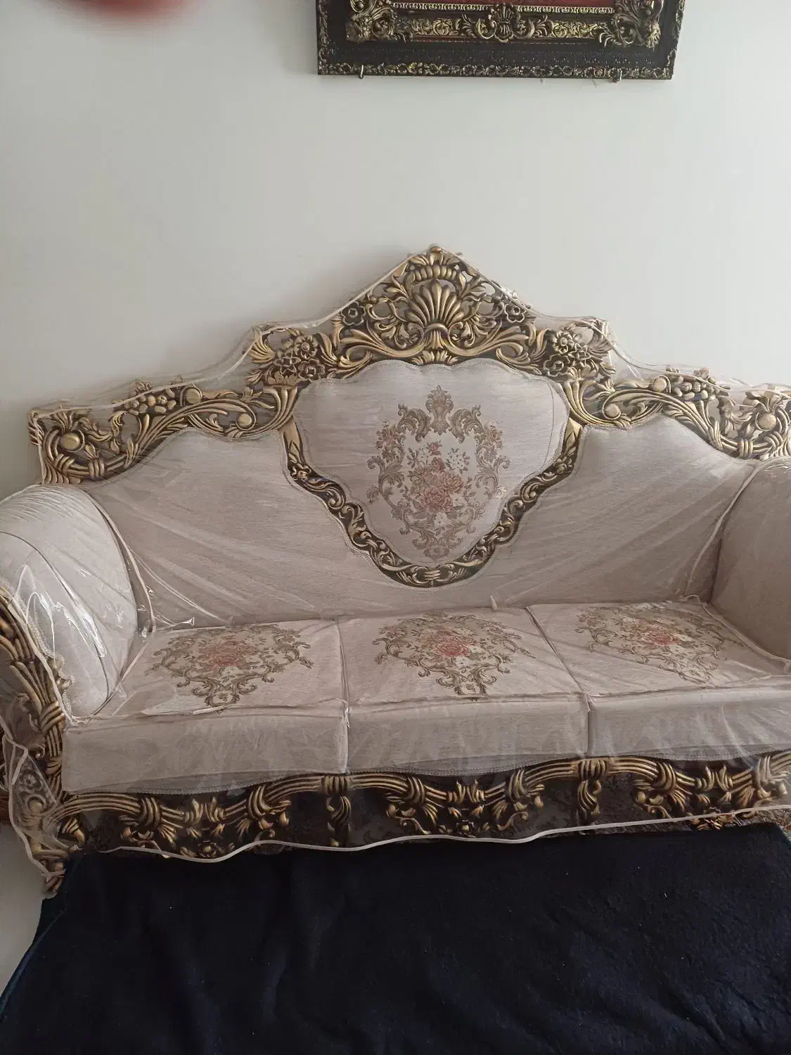 مبل سلطنتی تمام چوب اصل راش|مبلمان خانگی و میز عسلی|خوی, |دیوار