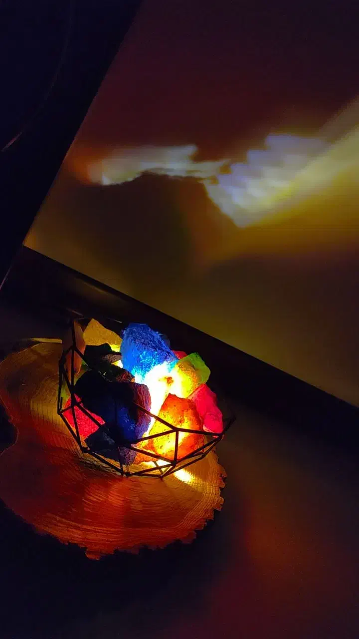 آباژور سبد رنگی|چراغ خواب و آباژور|مشکیندشت, |دیوار