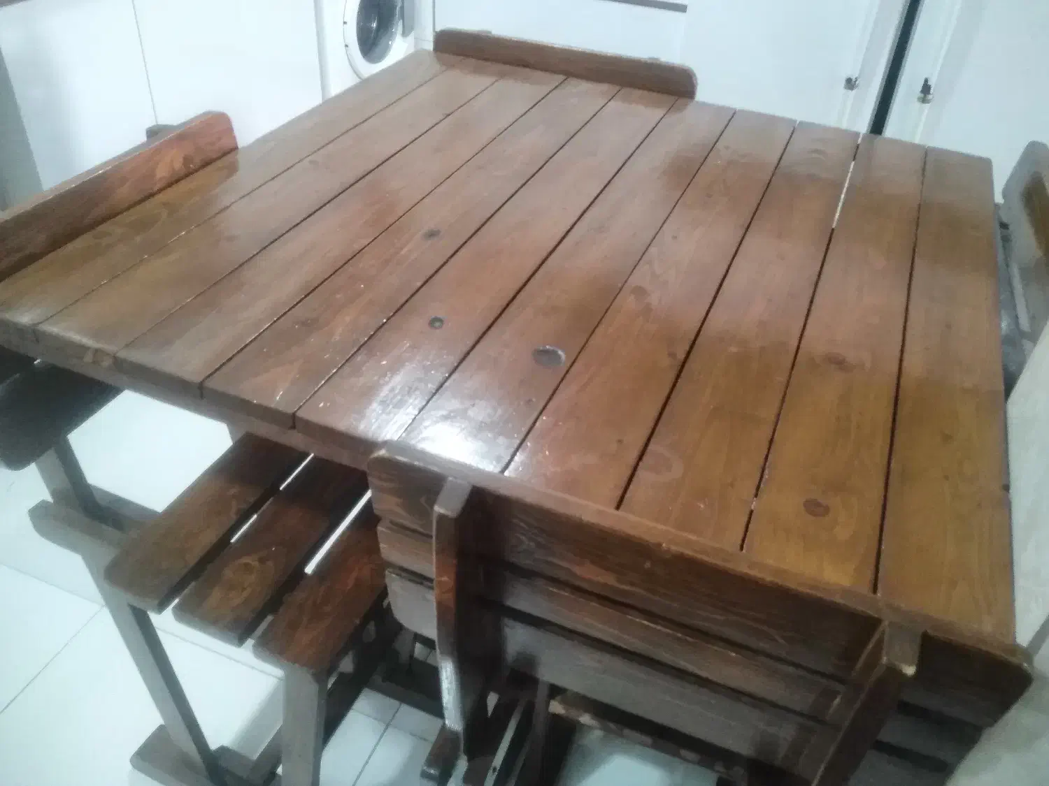 میزنهارخوری چوبی|میز و صندلی غذاخوری|اهواز, سلطانمنش|دیوار