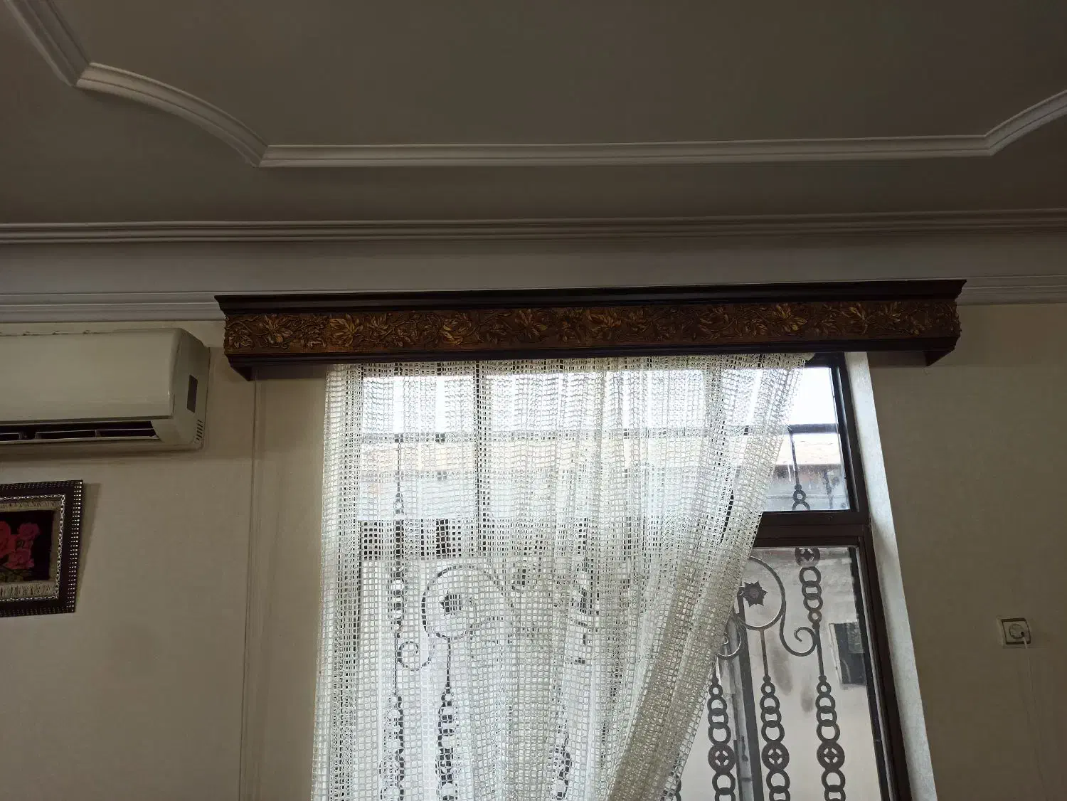 فروش ۲ عدد کتیبه و ۲ عدد پرده دانتل|پرده، رانر، رومیزی|املش, |دیوار