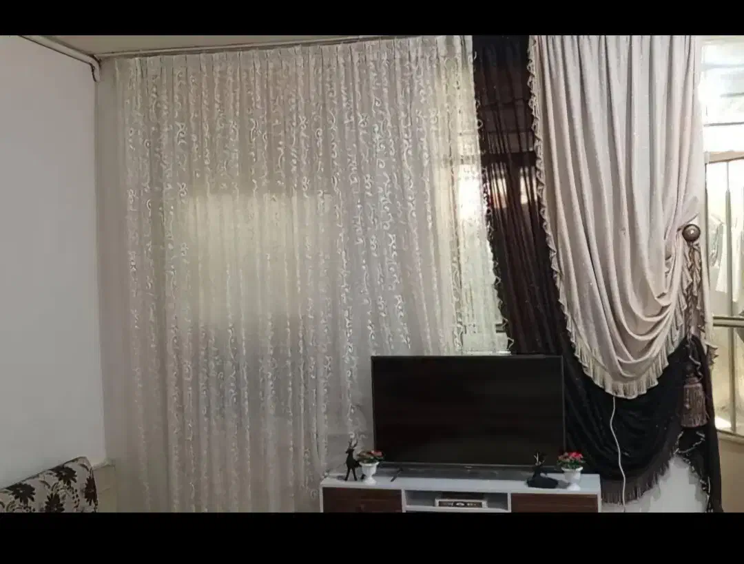 یک پرده سه در سه نو نو تمیز|پرده، رانر، رومیزی|دهلران, |دیوار