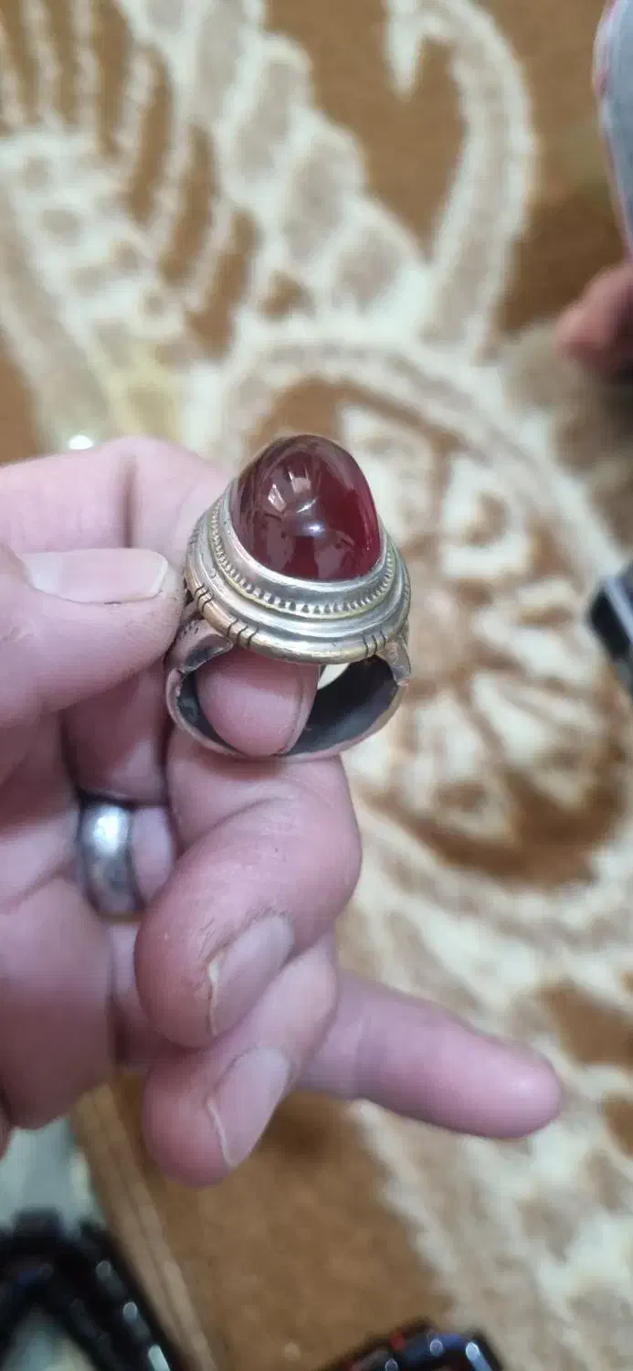 انگشتر عقیق پایه مهدی تبریز|جواهرات|کنگاور, |دیوار