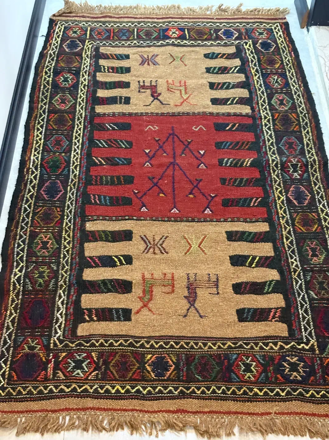 گلیم دستبافت سنتی ترکمن|گلیم، جاجیم، گبه|تهران, دریا|دیوار