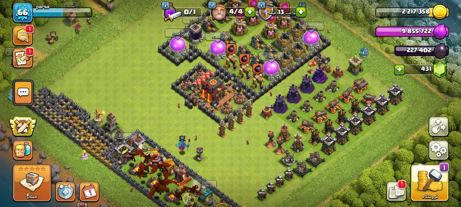 اکانت کلش اف کلنز تالار۱۰|کنسول، بازی ویدئویی و آنلاین|هشتگرد, گلسار|دیوار