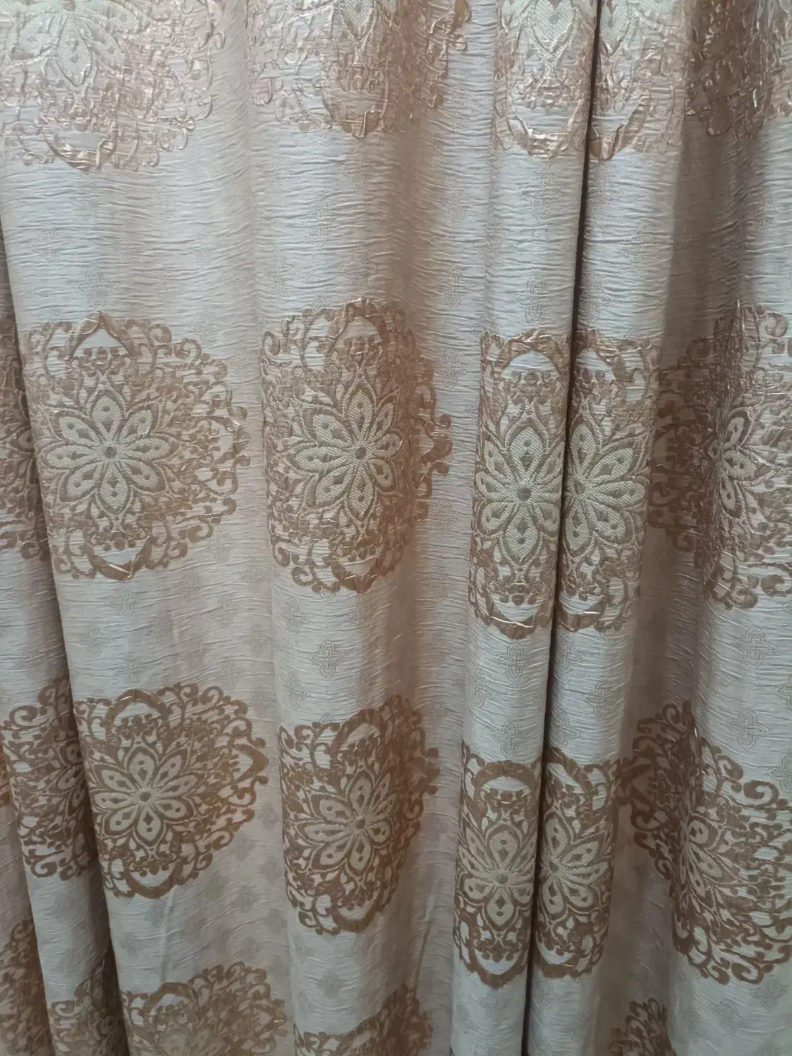 پرده ضخیم طلایی|پرده، رانر، رومیزی|لاهیجان, خمیر کلایه|دیوار