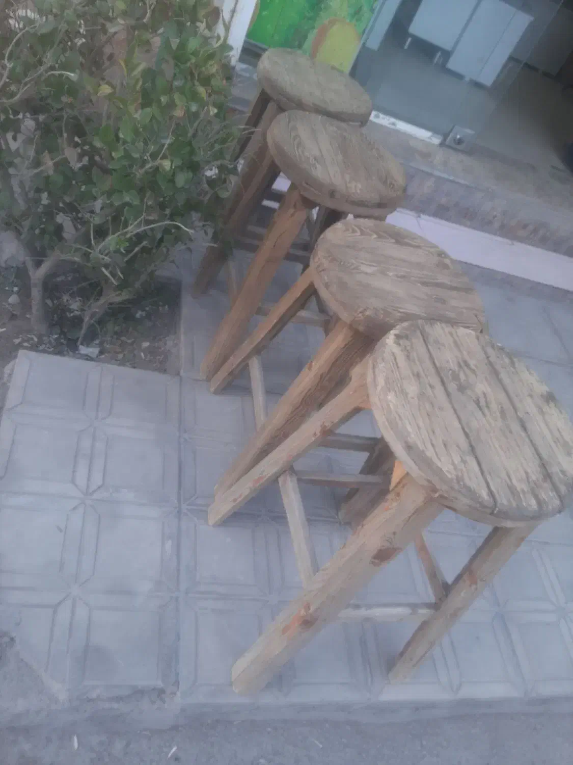 چهار عدد صندلی چوبی دست ساز|صندلی و نیمکت|کرمان, |دیوار