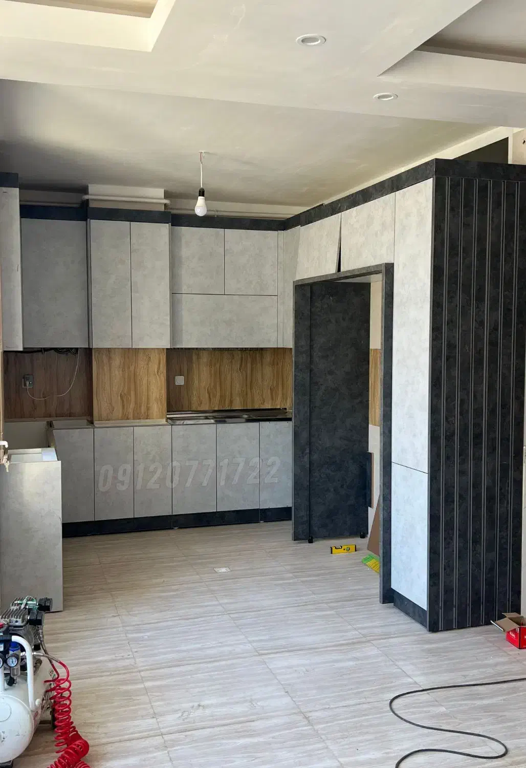 دکور کابینت تخت تاشو|کتابخانه، شلف، قفسه‌های دیواری|قزوین, |دیوار