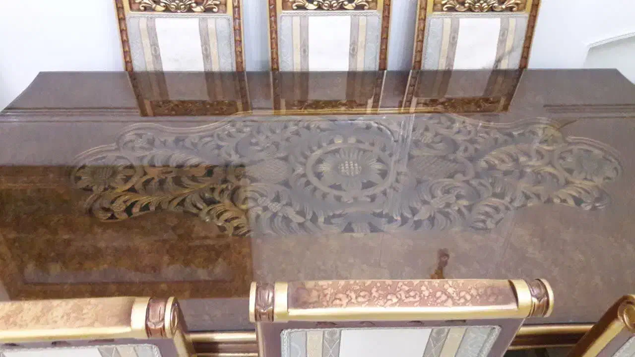 مبلمان استیل ۹ نفره همراه میز ناهار خوری ۸نفره|مبلمان خانگی و میز عسلی|تهران, تاکسیرانی|دیوار