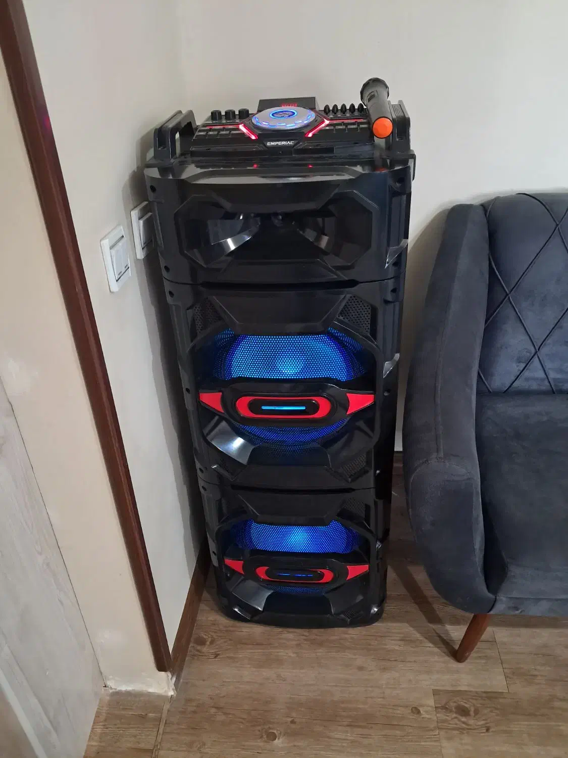 اسپیکر دو قلو بزرگ دیجی دار ،میکروفون بی سیم،کنترل|سیستم صوتی خانگی|هشتگرد, شهرک پارسیان|دیوار