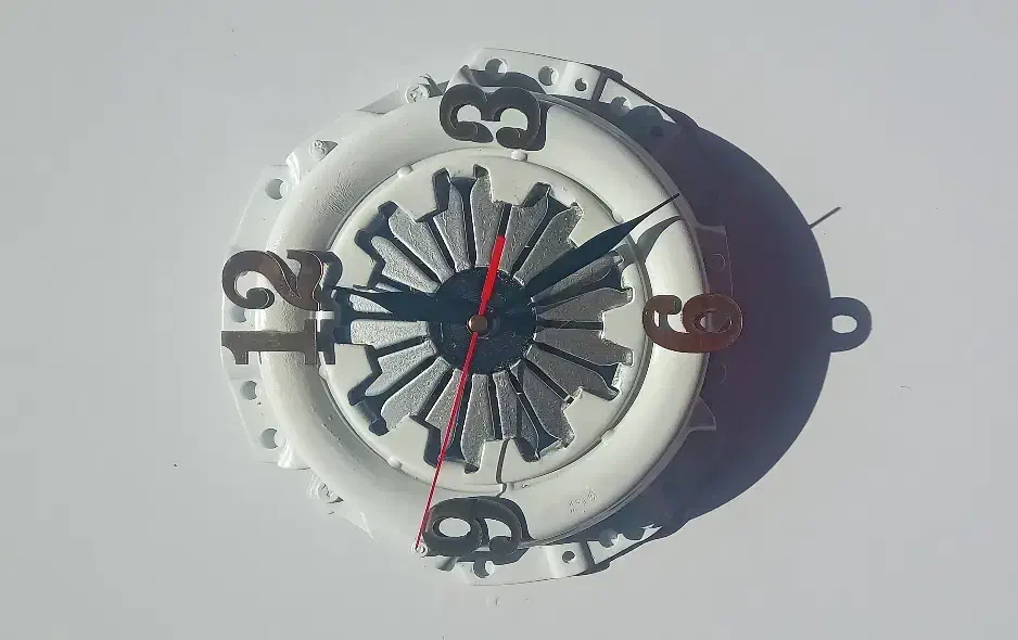 ساعت دیسک صفحه دست ساز|کلکسیون اشیاء عتیقه|سنگر, |دیوار