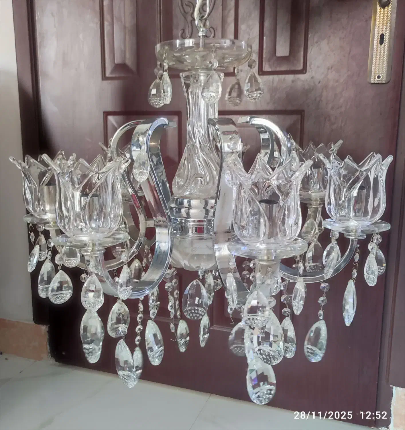 لوستر کریستالی|لوستر و چراغ آویز|لنگرود, |دیوار