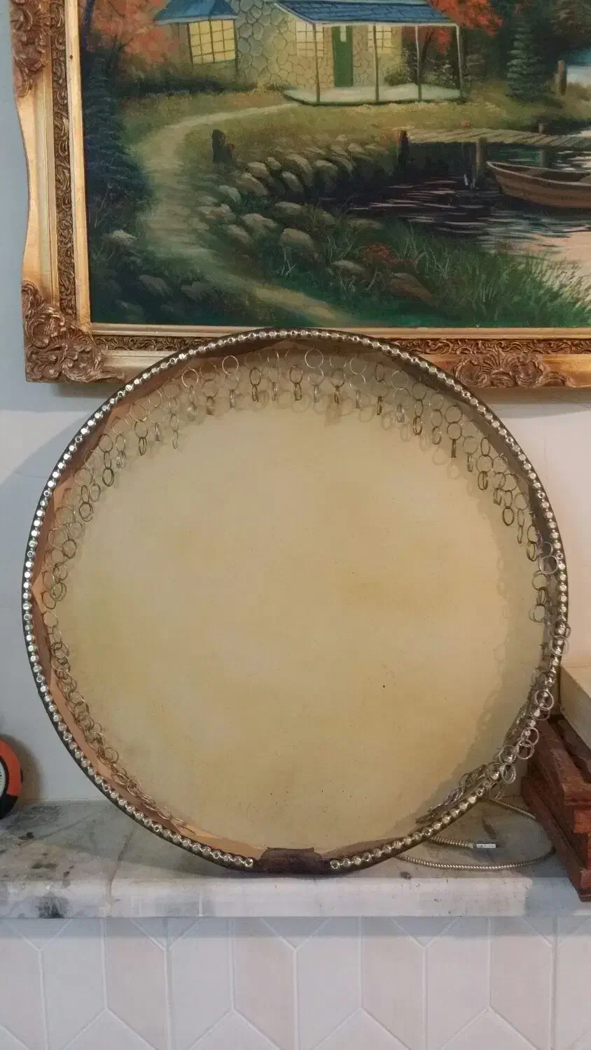 دف پوستی|سازهای سنتی|قم, صفائیه|دیوار