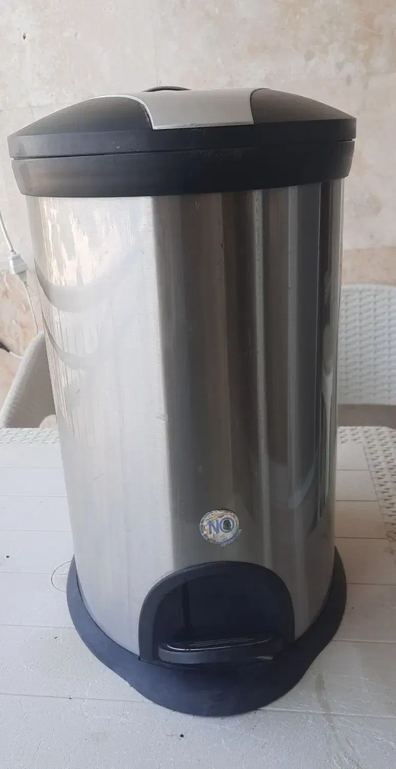 سطل پدالدار آشپزخانه کرومی|لوازم نظافت|کیش, |دیوار