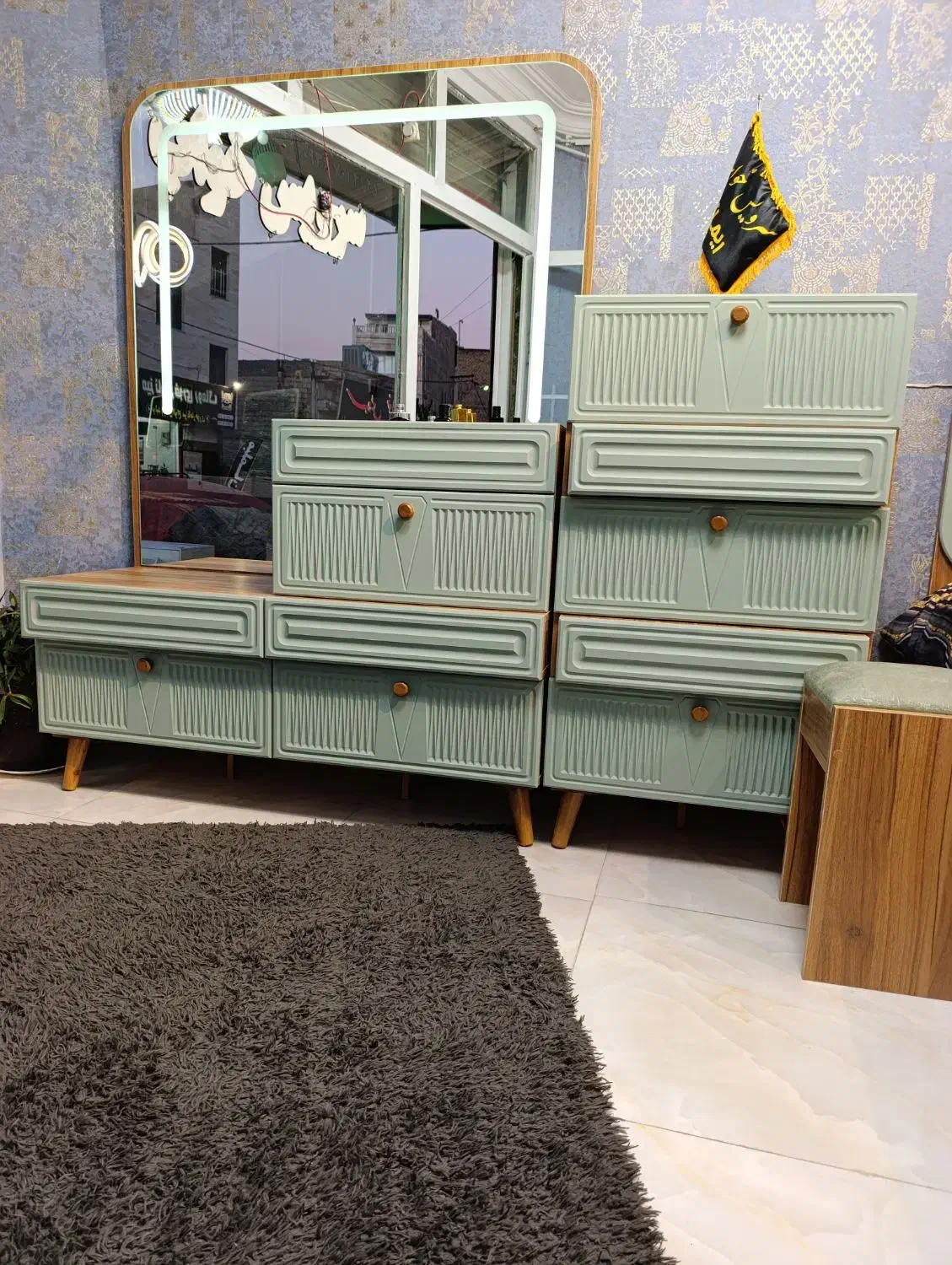 فروش سرویس خواب دونفره مدل الماس|تخت و سرویس خواب|مشکیندشت, |دیوار