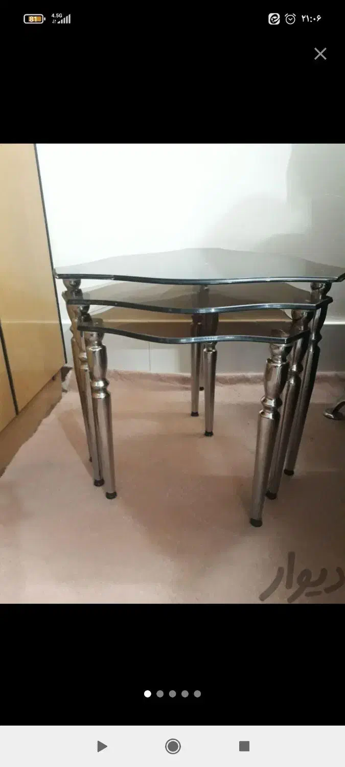 میز جلو مبلی۴عددی|مبلمان خانگی و میز عسلی|لنجان, |دیوار