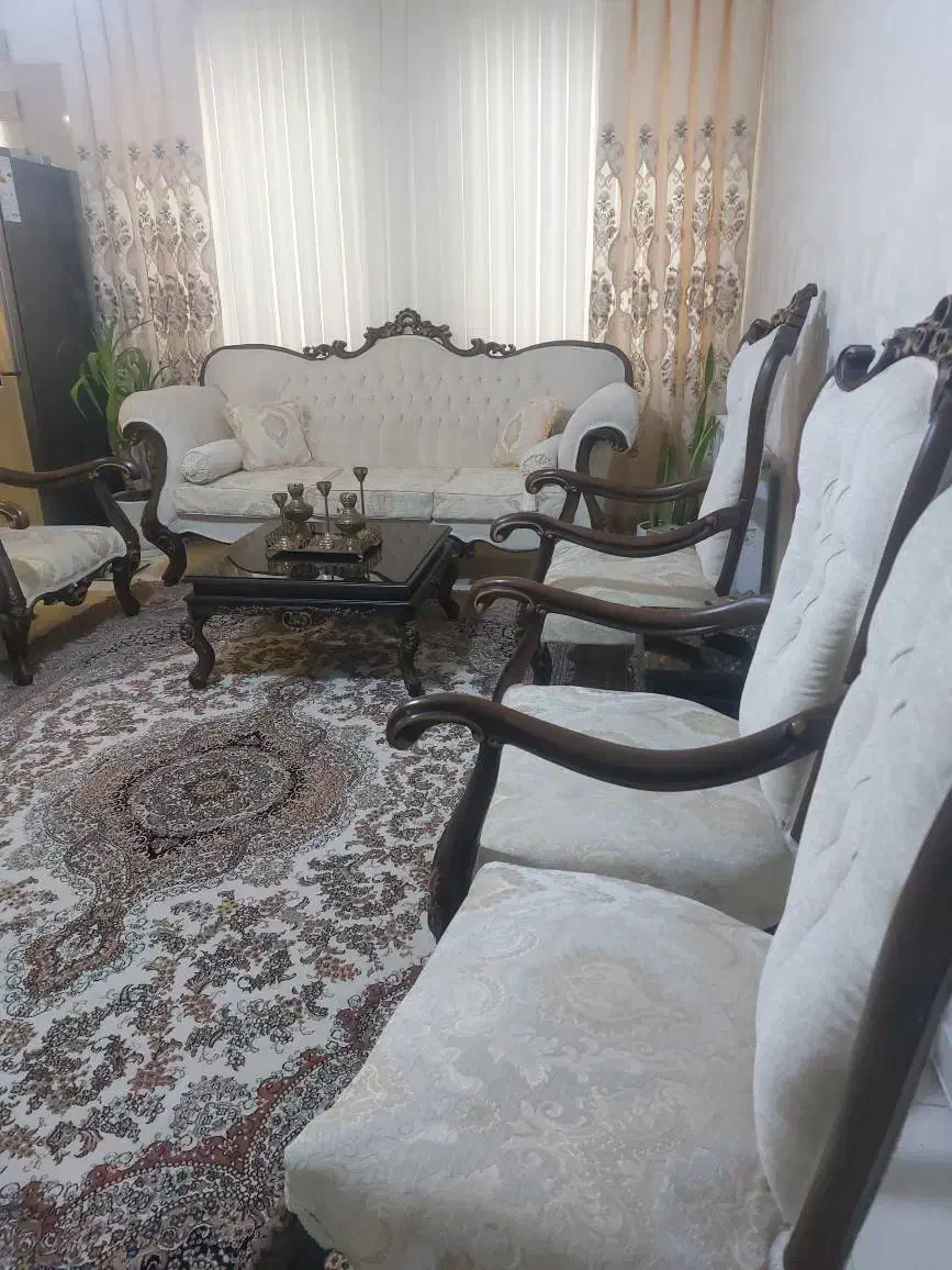 مبل استیل ۹ نفره به همراه میز ناهارخوری ۸ نفره|مبلمان خانگی و میز عسلی|قدس, شهرک فرزان|دیوار