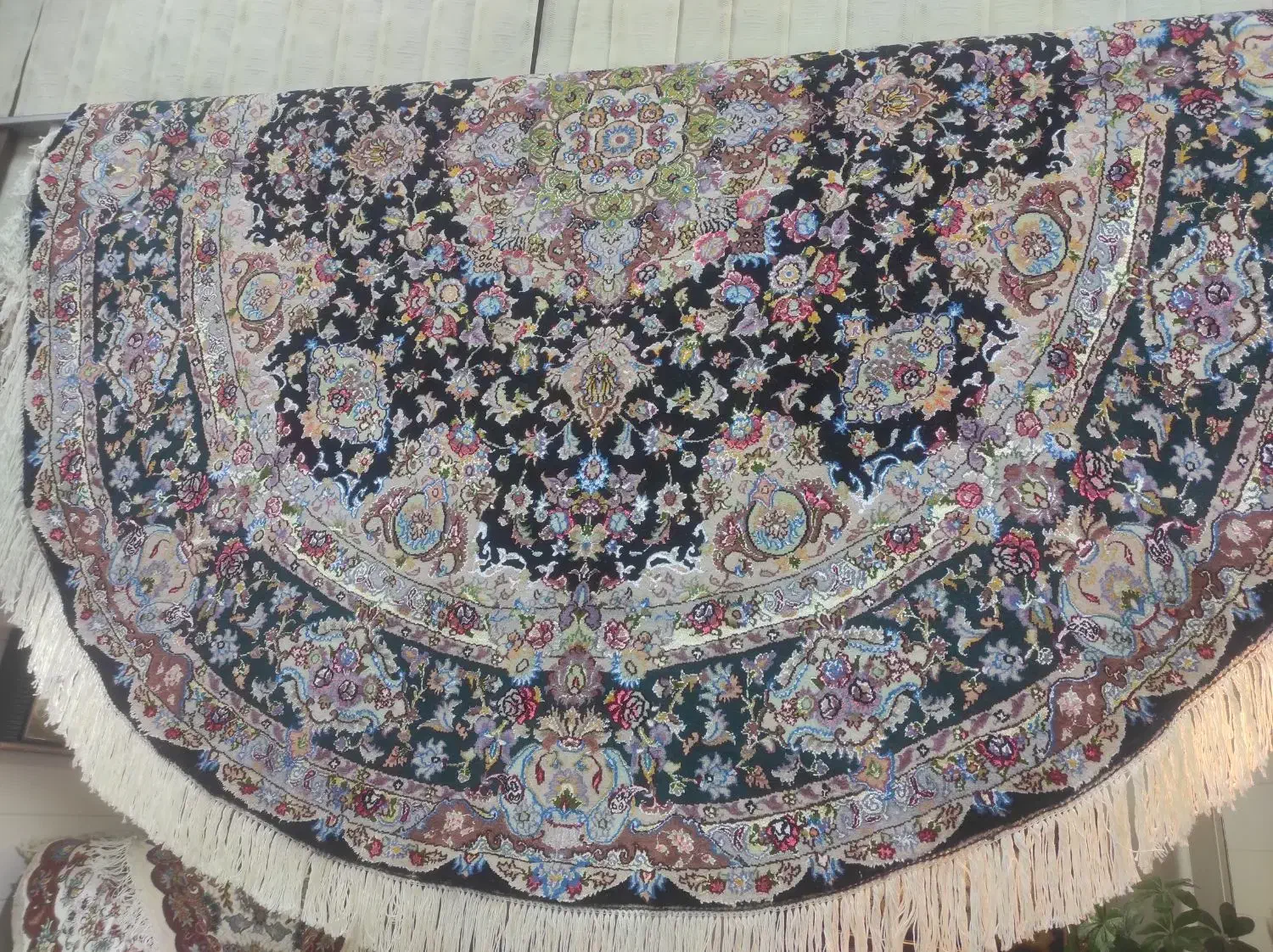 قالی تبریز دایره مستطیل رج 30 و 40 + تخفیف|فرش|تبریز, |دیوار