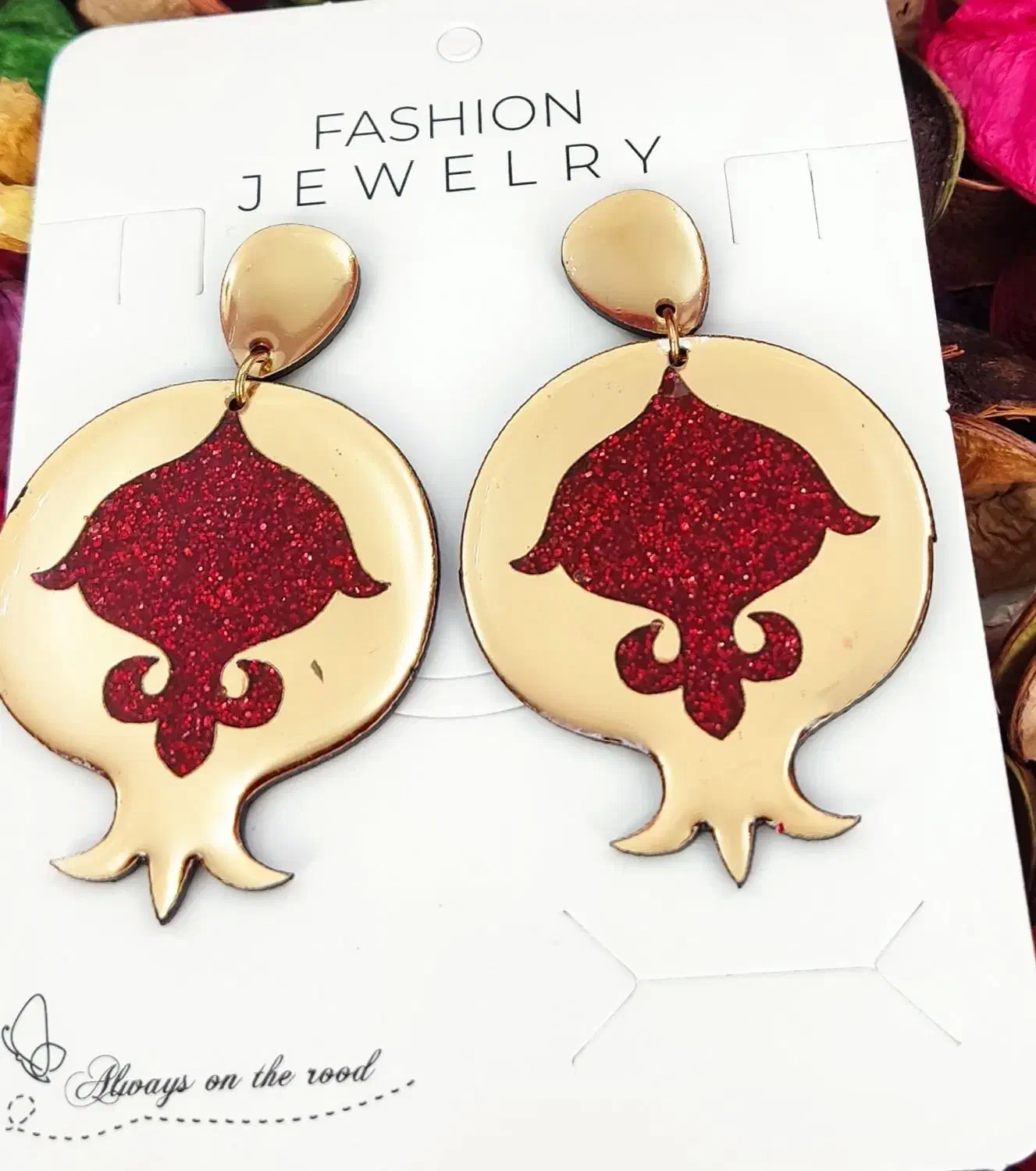 طرح پیچک گوشواره طلایی رزینی وگلدانی|بدلیجات|اردبیل, |دیوار