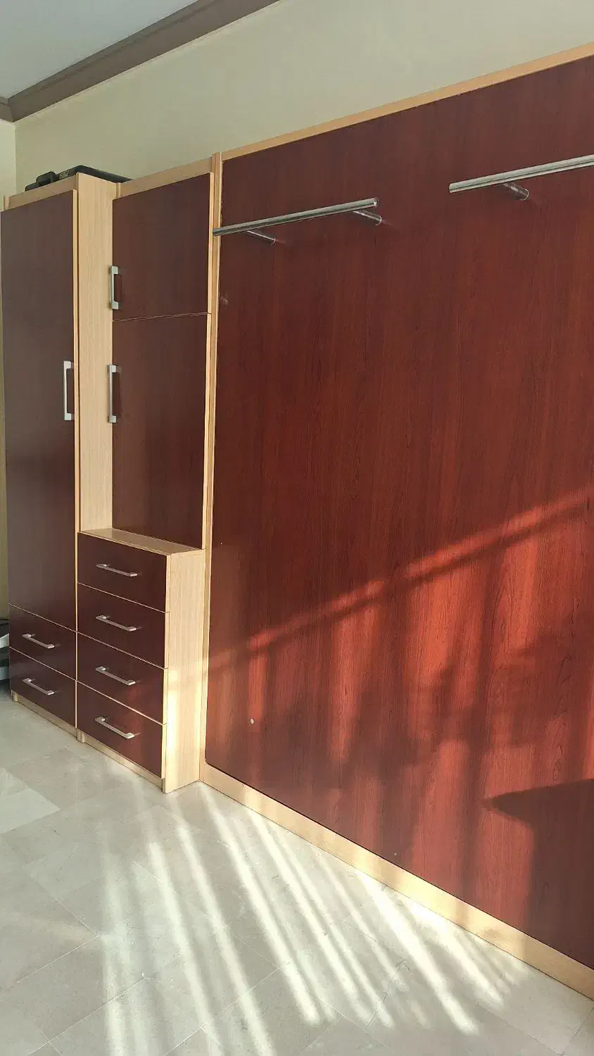 تخت۲نفره کمجا کتابخانه کمد لباس|تخت و سرویس خواب|تهران, شهرک آزمایش|دیوار