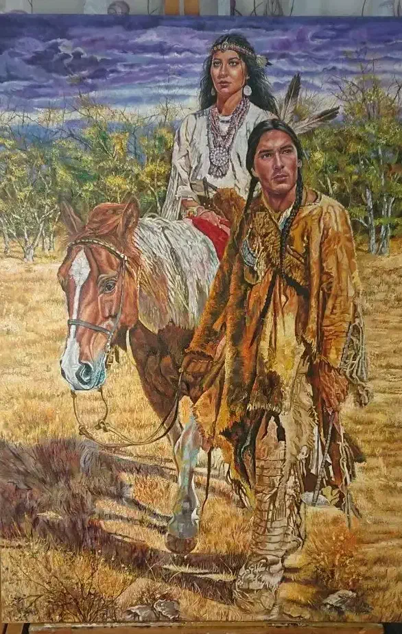 نقاشی پرتره رنگ روغن|تابلو، نقاشی، عکس|آستانه اشرفیه, |دیوار