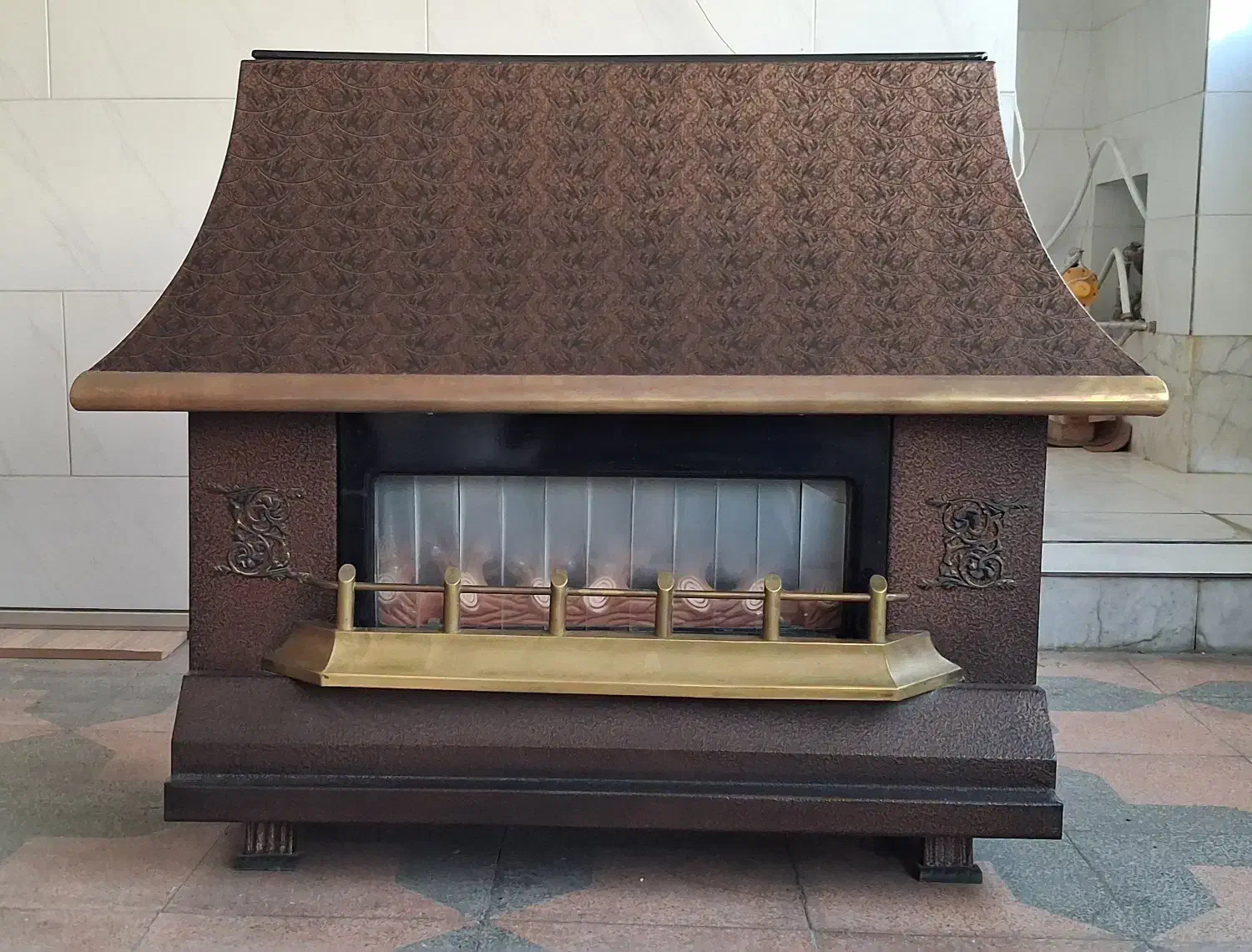 بخاری شومینهای ایران شرق، مدل ۱۸۰|بخاری، هیتر، شومینه|شیراز, شهرک صدا و سیما|دیوار