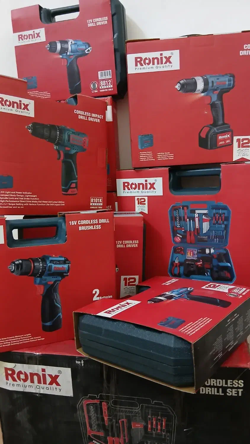 فروش ویژه انواع دریل شارژی رونیکس براشلس پیچ گوشتی|ماشینآلات صنعتی|زاهدان, |دیوار