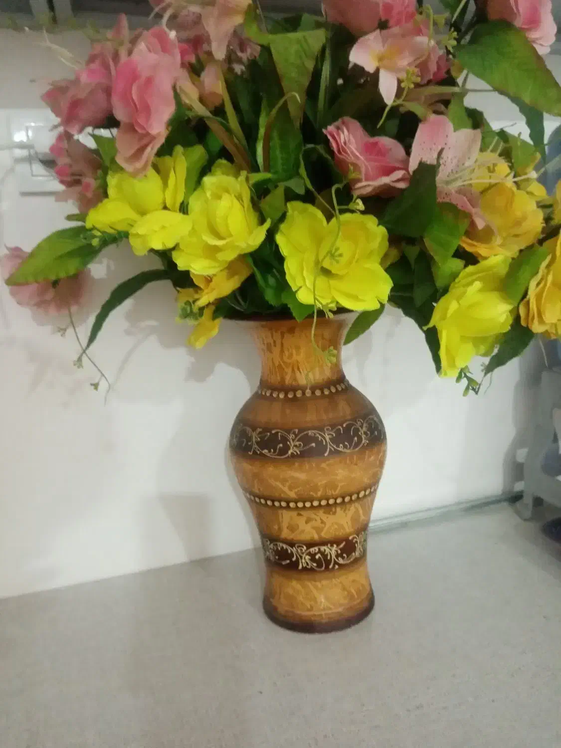 گلدان وگل|گل مصنوعی|شادگان, |دیوار