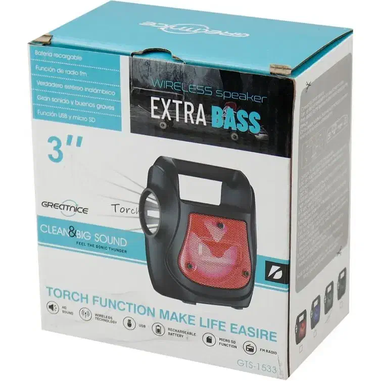 اسپیکر بلوتوثی GTS چراغ قوه دار تک به قیمت عمده|پخش‌کننده همراه|تهران, شیخ هادی|دیوار