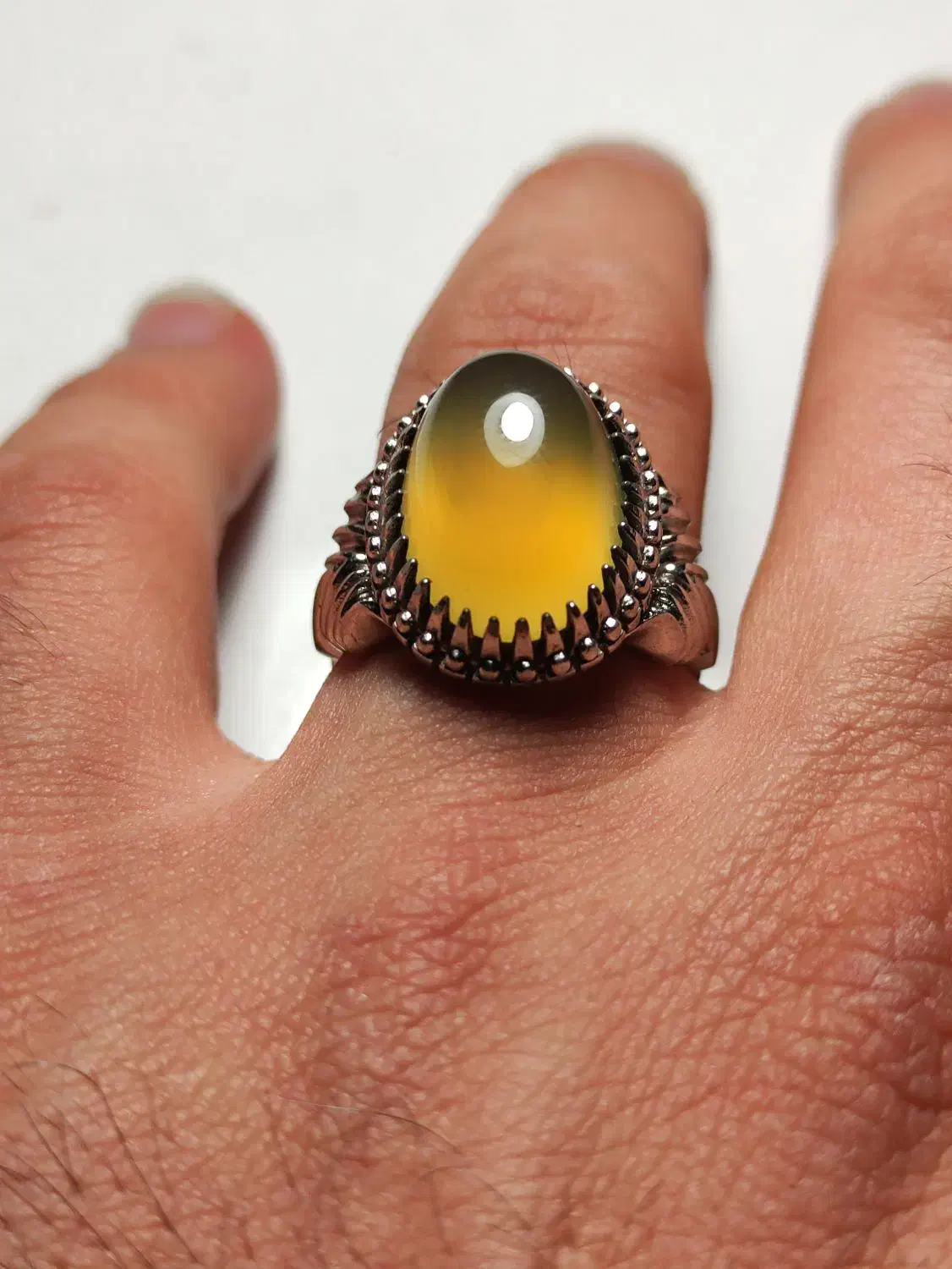 عقیق زرد یمن لامپی دستساز|جواهرات|قم, صفائیه|دیوار