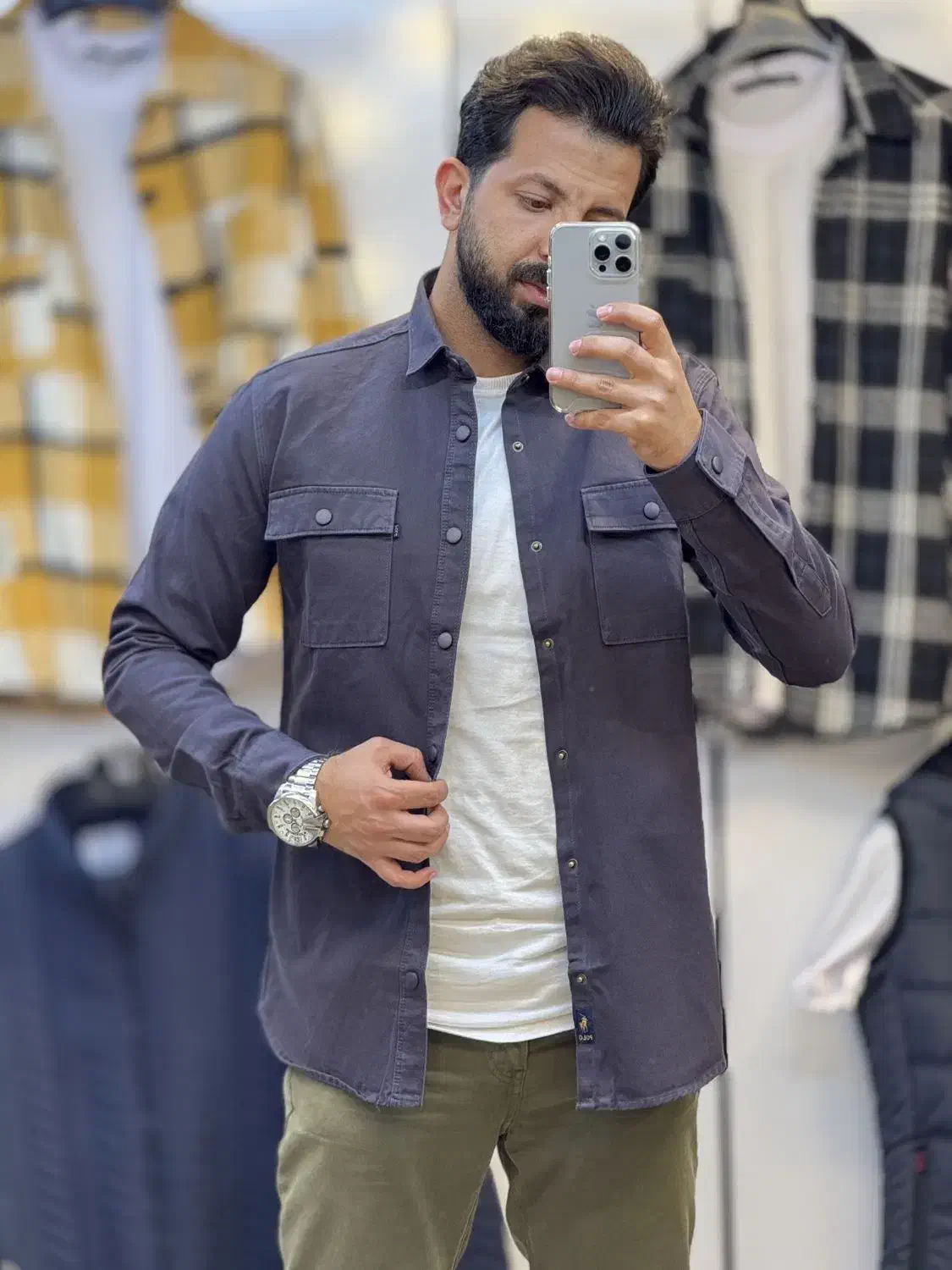 پیراهن کتان دو جیب گرم بالا( گالری سجاد )|لباس|تبریز, |دیوار