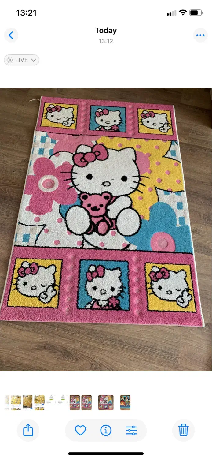 فرش فانتزی دخترونه ۱/۵ متری سالم|فرش|قزوین, |دیوار