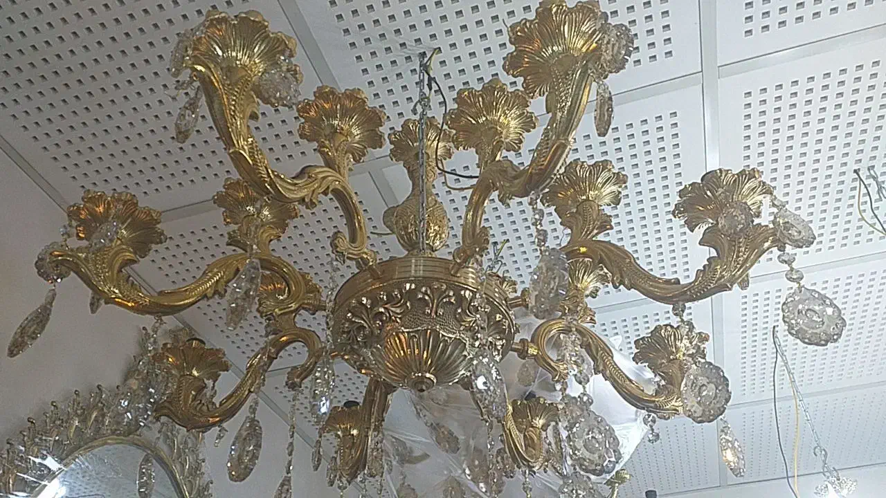 لوستر و لوازم برنزی|لوستر و چراغ آویز|تبریز, |دیوار