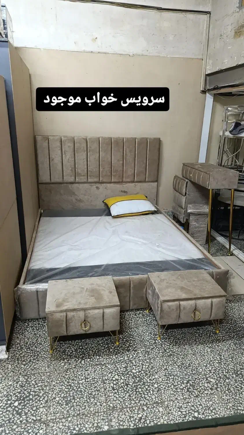 سرویس خواب تمام پارچه ای /چستر دوزی آکبند /|تخت و سرویس خواب|ارومیه, |دیوار