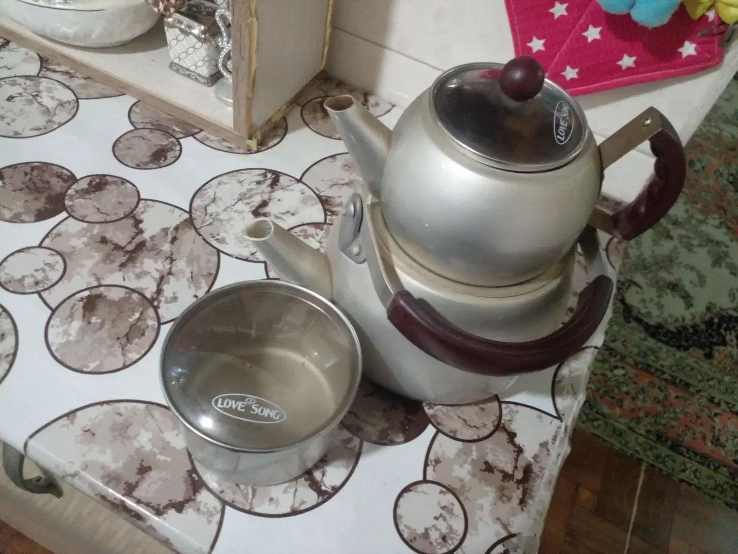 ست قوری کتری قندون|قوری، کتری، قهوه‌ساز دستی|بروجرد, |دیوار