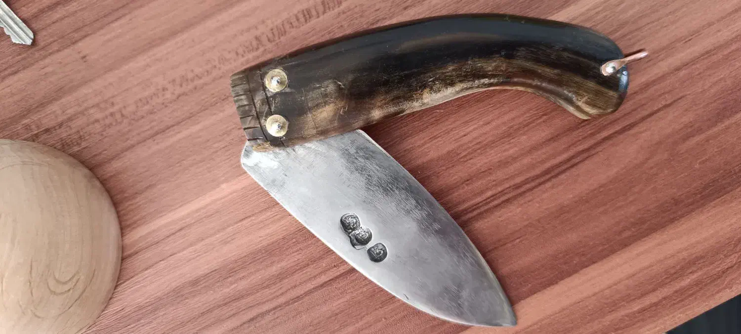 چاقو ۳ الماس دسته شاخ کهنه|کلکسیون اشیاء عتیقه|سارال, |دیوار