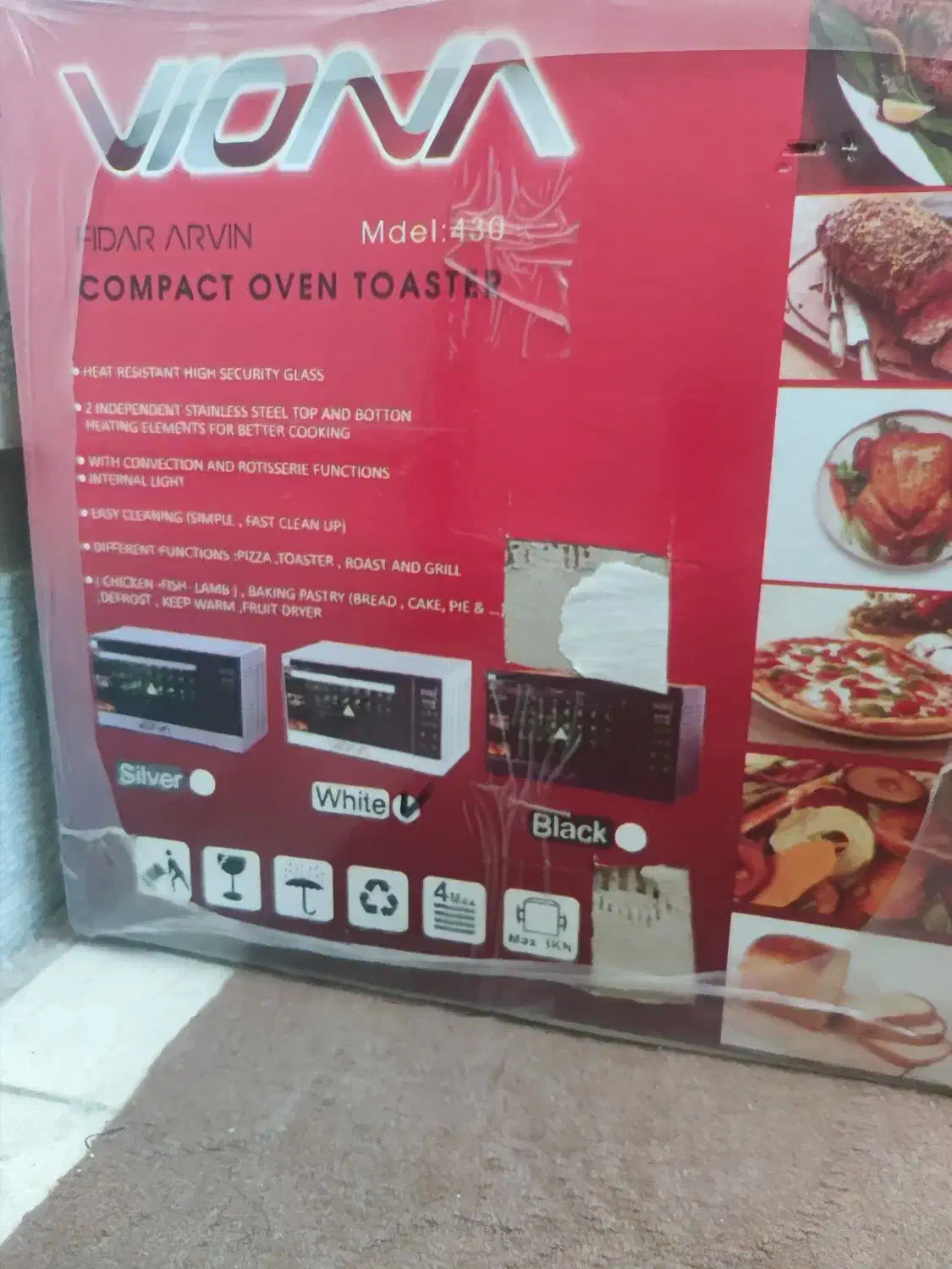 آون توستر ۶۰ لیتری ویونا|اجاق گاز و لوازم برقی پختوپز|شیراز, ارم|دیوار