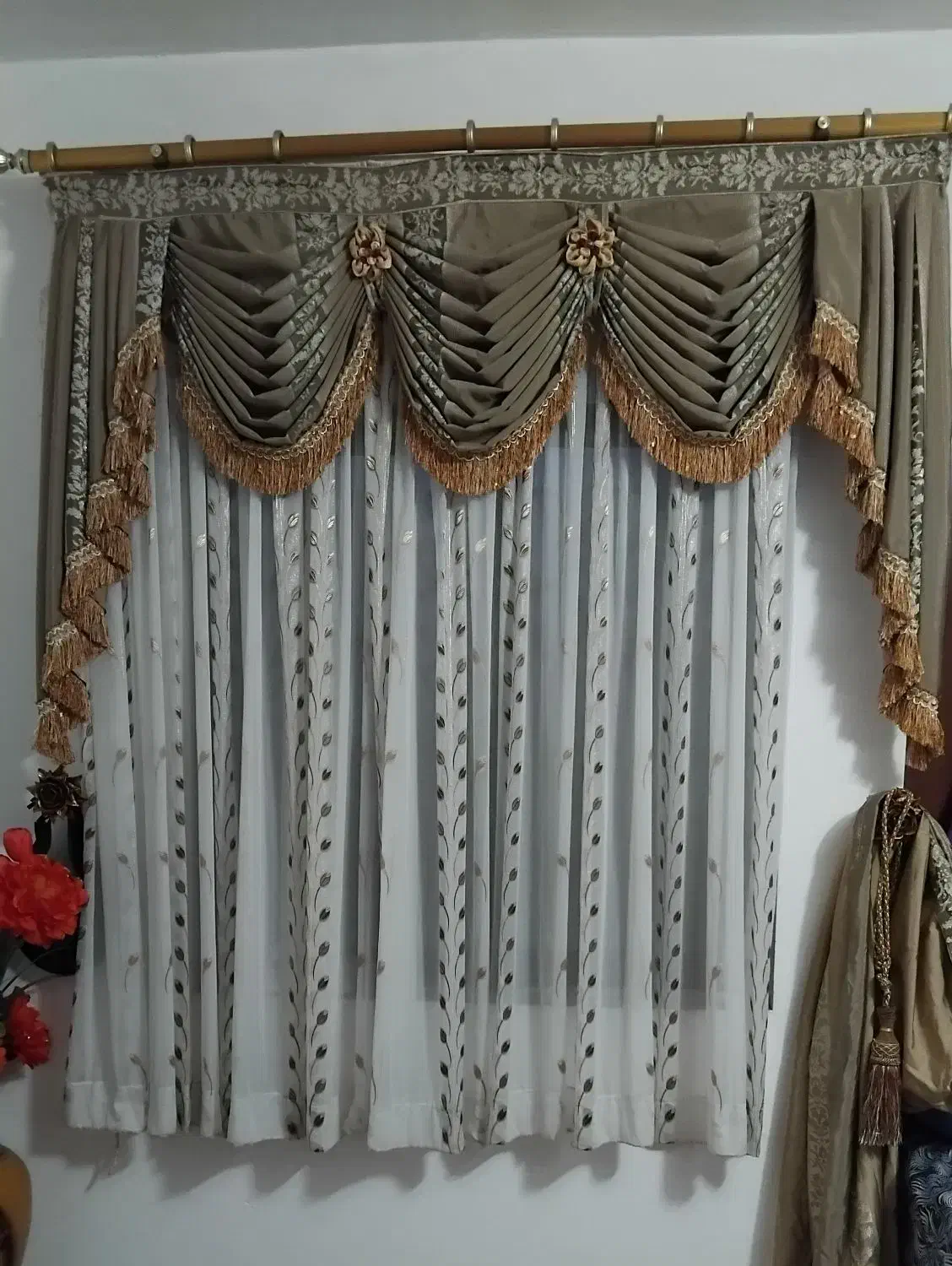 سه عدد پرده|پرده، رانر، رومیزی|آمل, |دیوار